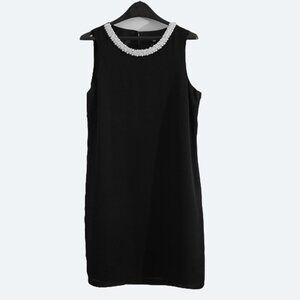 H&M Black Cocktail Dress Pearl Neckline Size 10 Little Black Dress